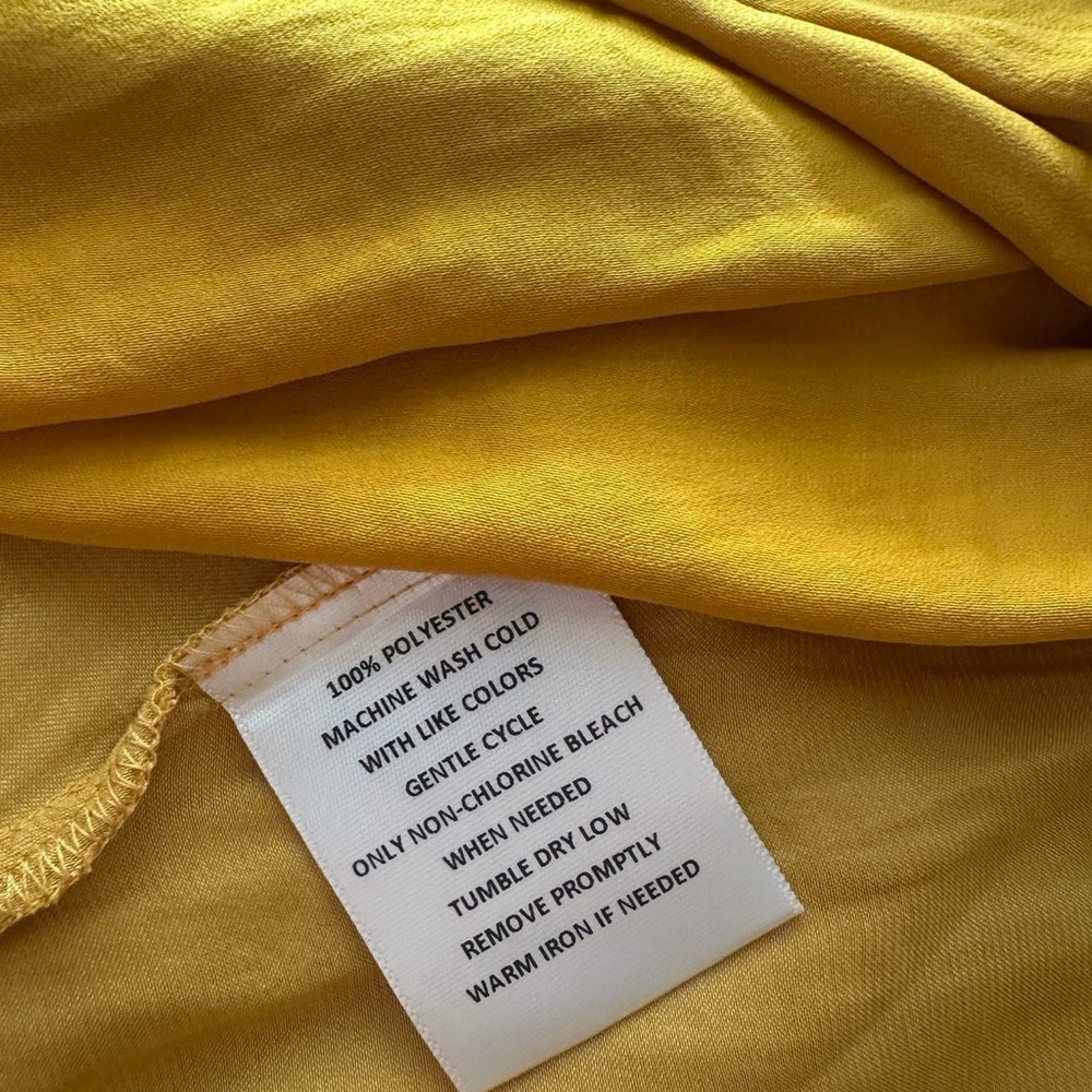Calligraphe Mustard Peplum Blouse – Size M - Picture 6 of 7